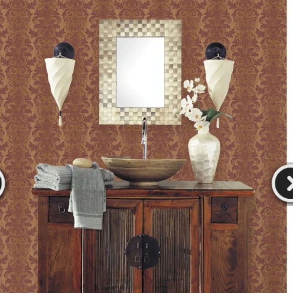 4 Rolls Of Damask Wallpaper